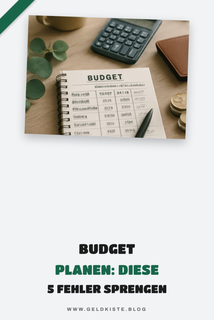 Budget planen: Diese 5 Fehler sprengen dein Haushaltsgeld
