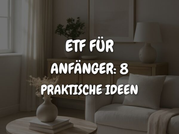 ETF für Anfänger: 8 praktische Ideen für den Alltag