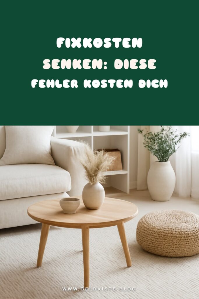 Fixkosten senken: Diese Fehler kosten dich jeden Monat Geld