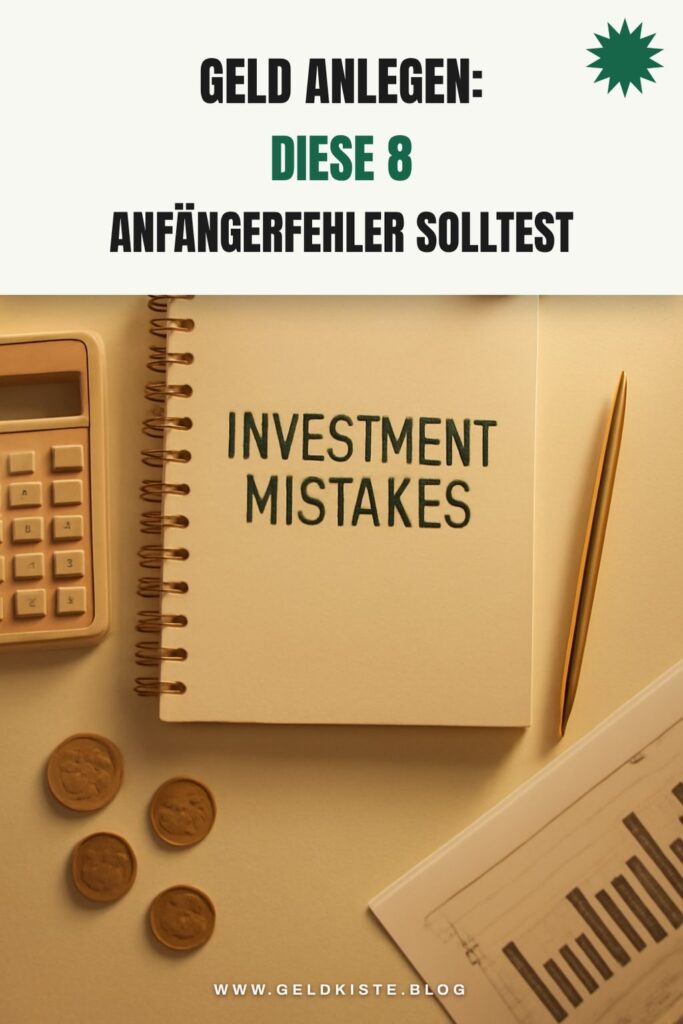 Geld anlegen: Diese 8 Anfängerfehler solltest du vermeiden