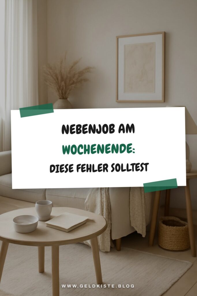 Nebenjob am Wochenende: Diese Fehler solltest du vermeiden