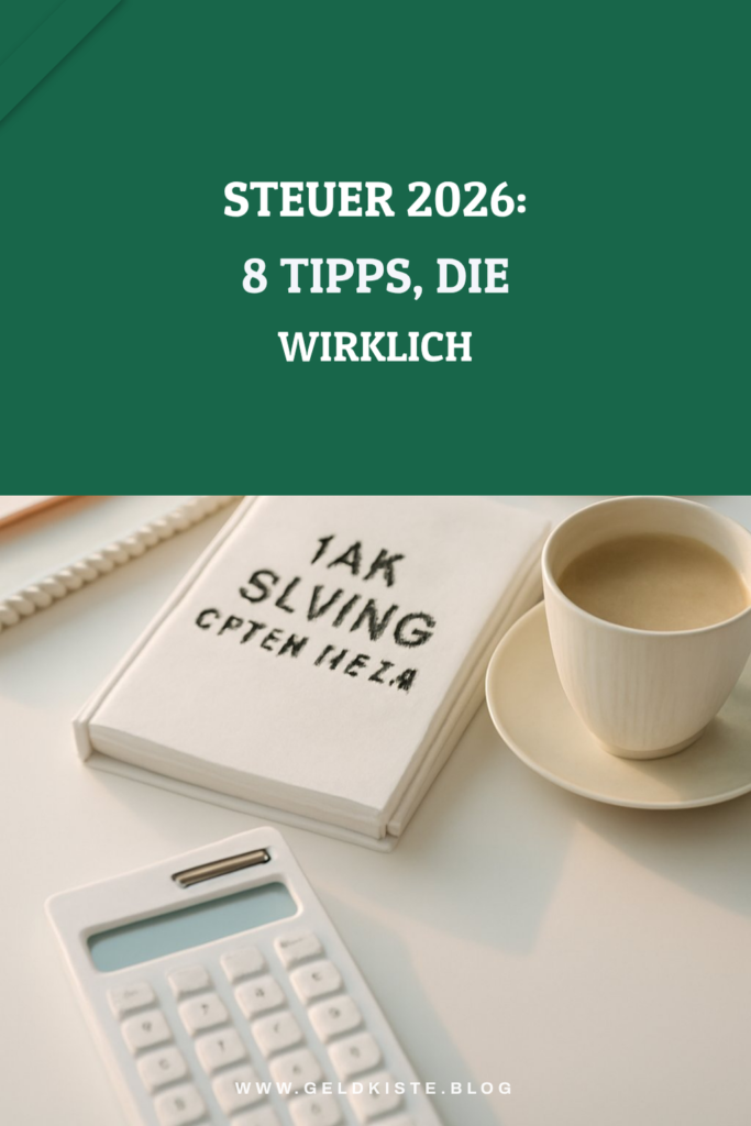 Steuer 2026: 8 Tipps, die wirklich funktionieren