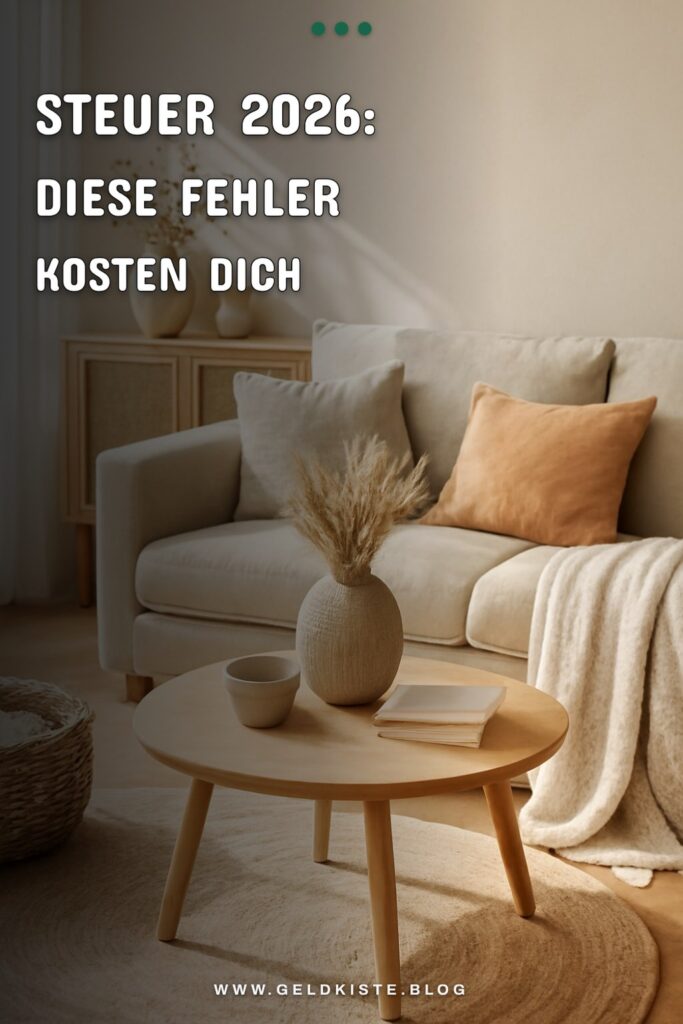 Steuer 2026: Diese Fehler kosten dich bares Geld