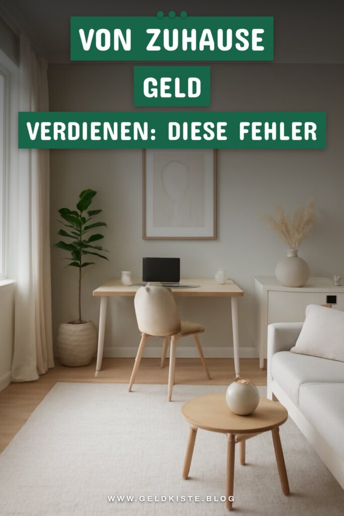 Von Zuhause Geld verdienen: Diese Fehler kosten dich Nerven