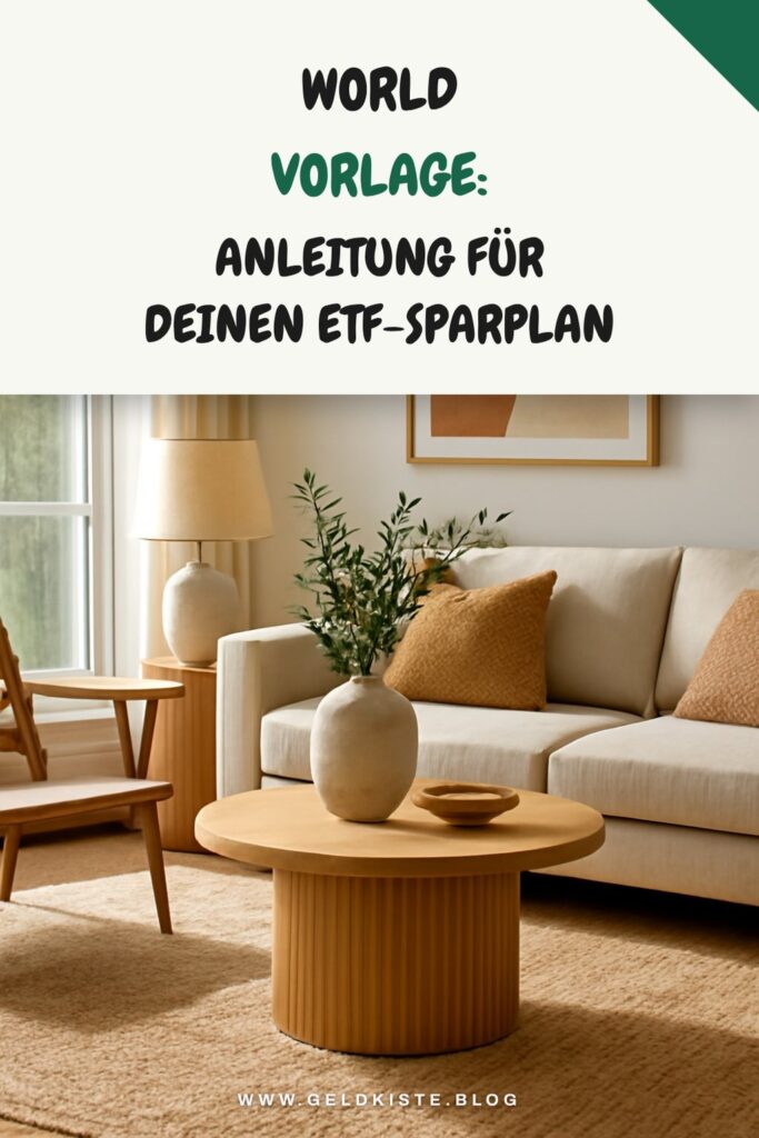 World Vorlage: Anleitung für deinen ETF-Sparplan