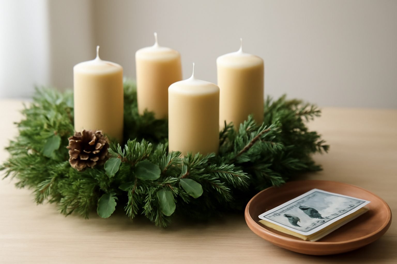 Adventskranz aus Naturmaterialien kostenlos