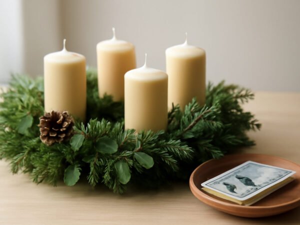 Adventskranz aus Naturmaterialien kostenlos