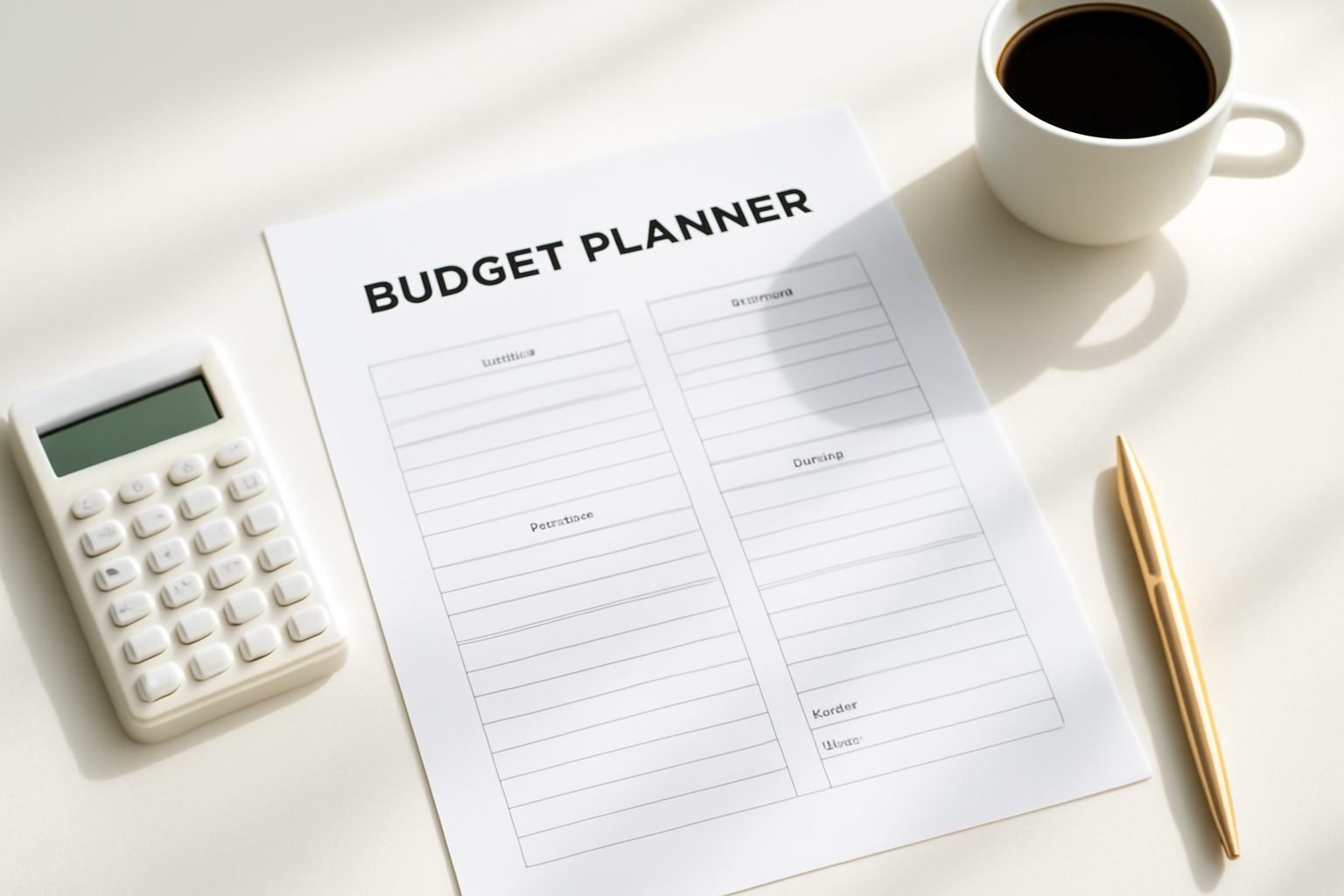 Budgetplaner zum Ausdrucken: kostenlose Vorlage