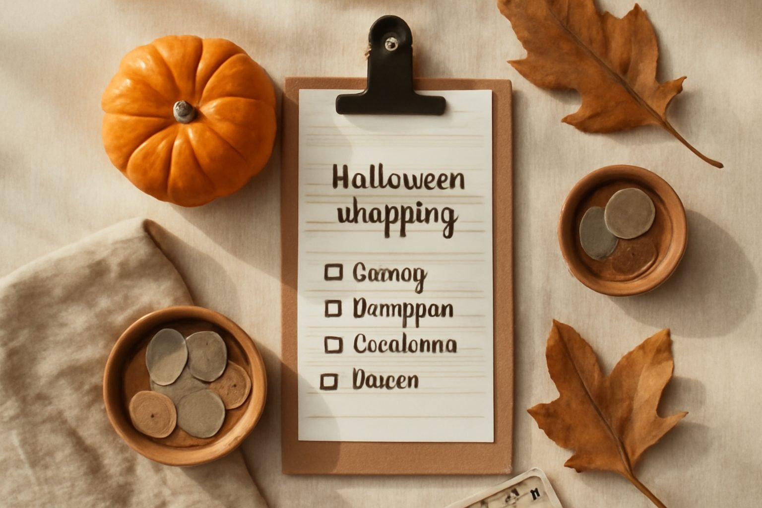 Halloween Einkaufsliste günstig planen