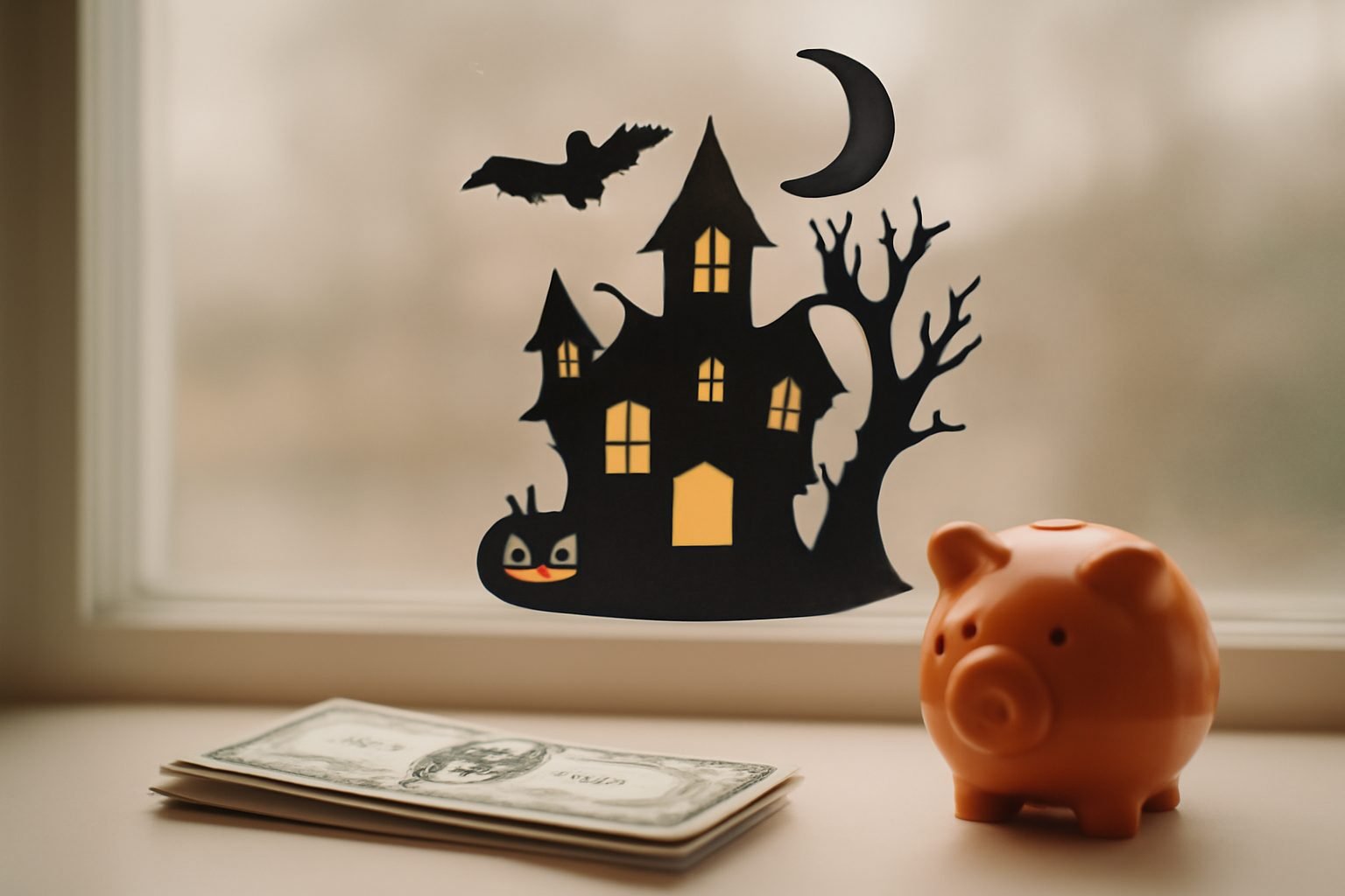 Halloween Fensterdeko kostenlos basteln