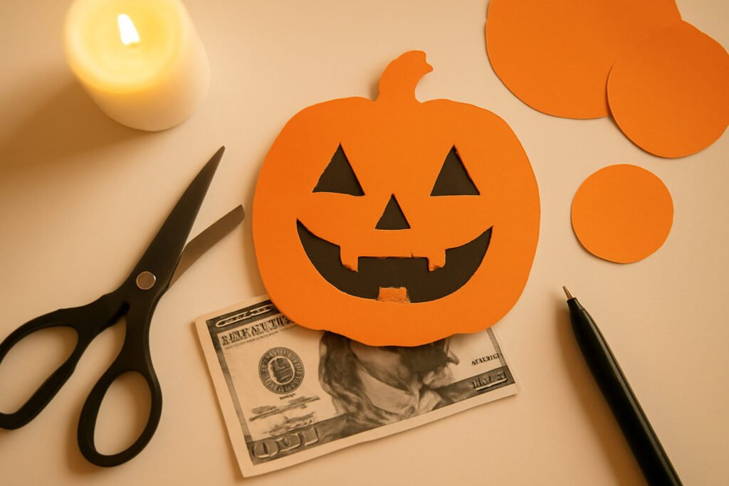 Halloween Spardose basteln mit Kindern