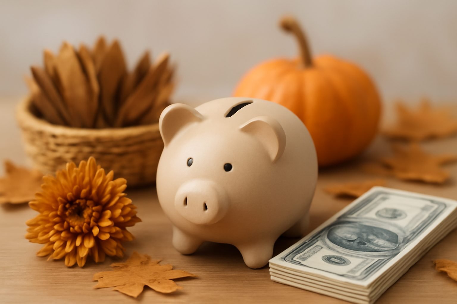 Herbstdeko basteln Naturmaterialien mit kleinem Budget