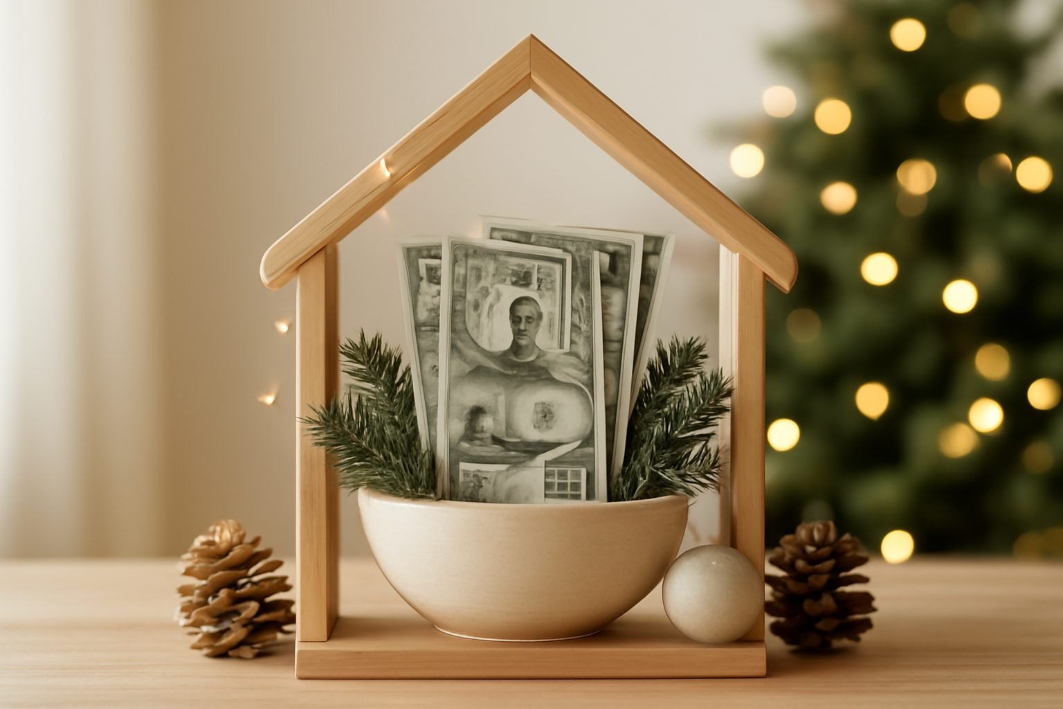 Weihnachtsdeko Hauseingang günstig ohne teure Anschaffung