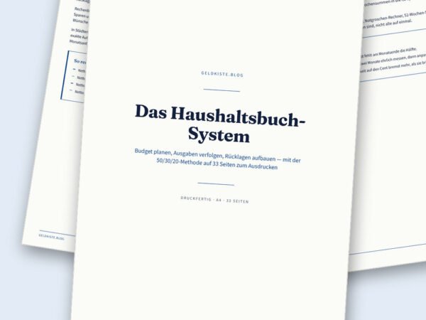 Das Haushaltsbuch-System – PDF-Planer Vorschau